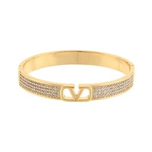 Pave Initial Bangle Bracelet